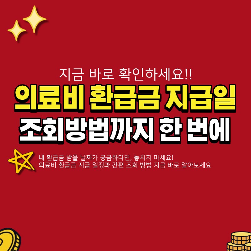 의료비 환급금 지급 날짜 확인 (+조회방법)