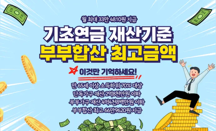 기초연금 재산기준 및 부부합산 최고금액 알아보기