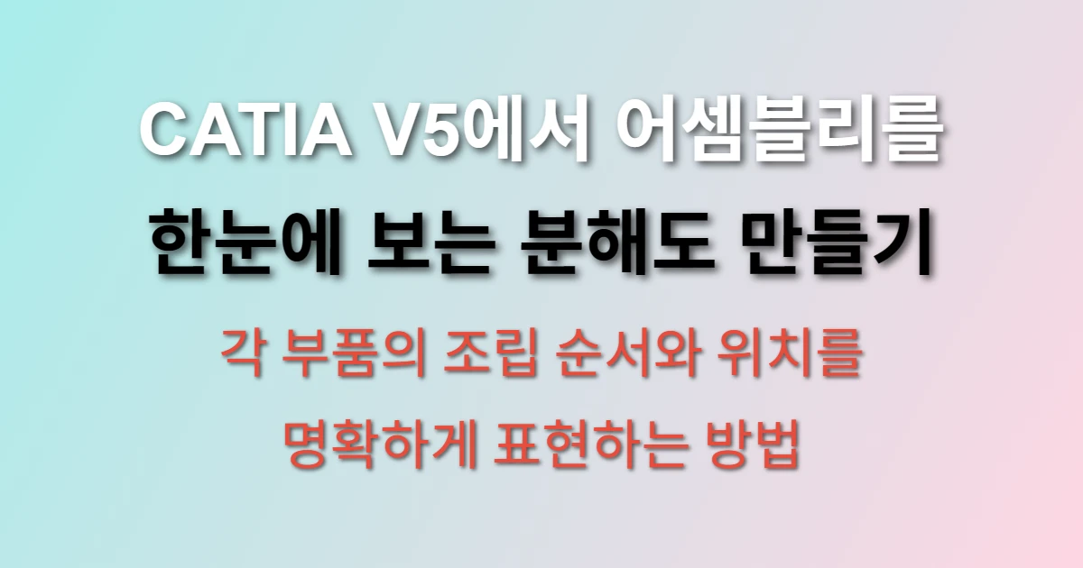 CATIA V5 익스플로디드 뷰