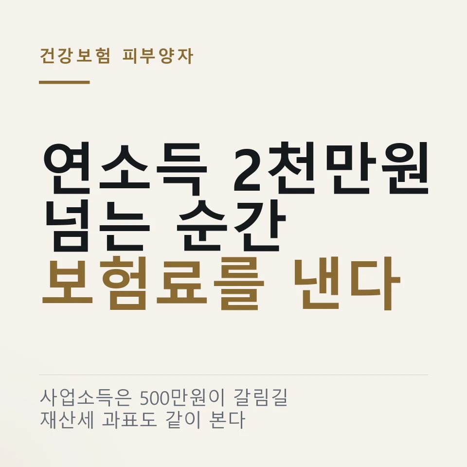 건강보험 피부양자 "부모님 올려도 되죠?" 조건 연소득 2000만원