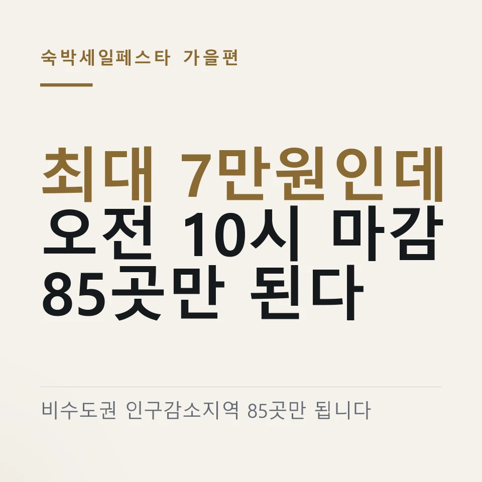 2026 숙박세일페스타 가을편(9월) 쿠폰 사용방법