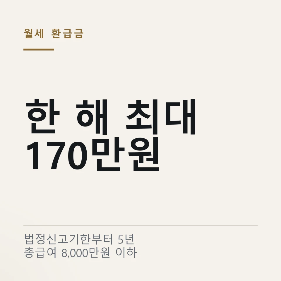월세 세액공제 놓쳤다면 경정청구 5년 ｜ 총급여 8000만원 이하 17%·한 해 최대 170만원