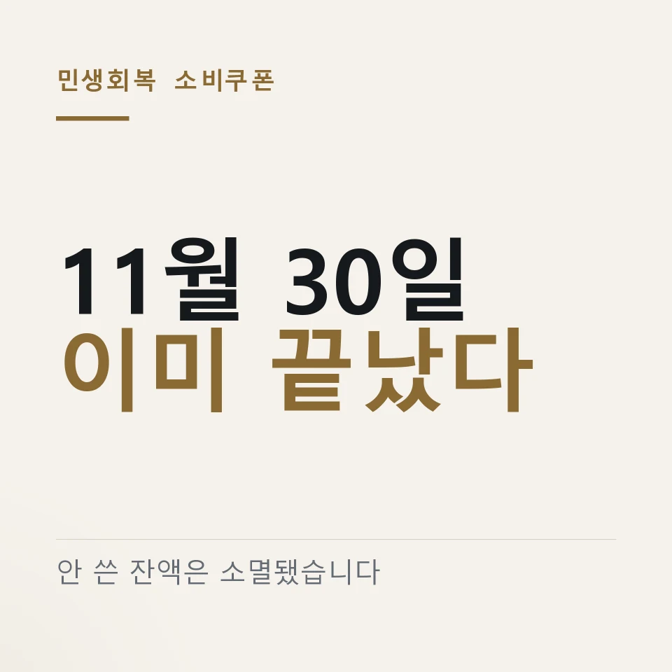 "남았나" 민생회복 소비쿠폰 잔액 소멸과 추석 대책