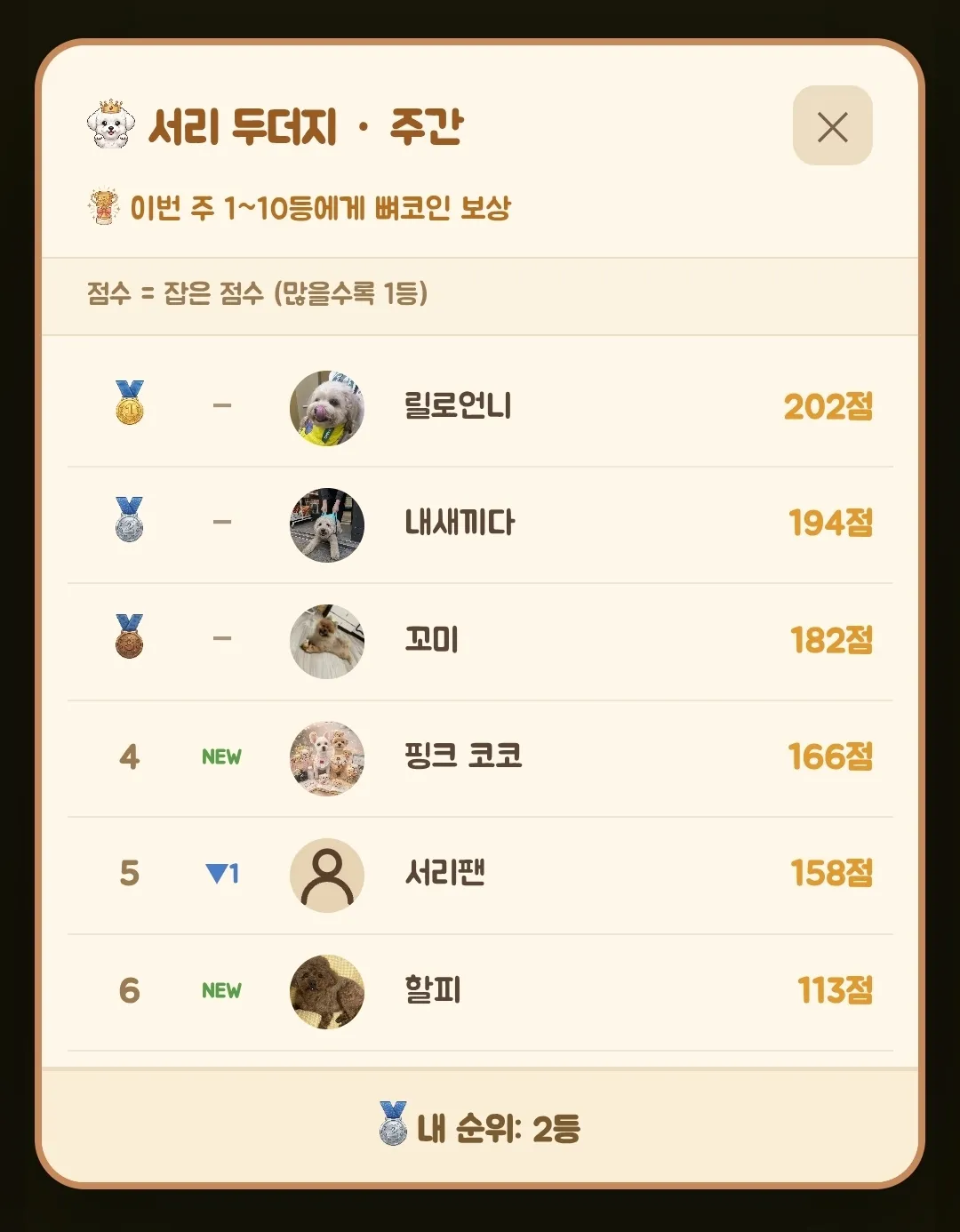 서리키우기게임 나따라잡아봐랏 히힛 2
