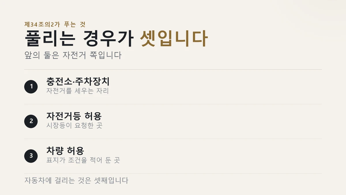 도로교통법 제34조의2가 정한 세 가지 특례