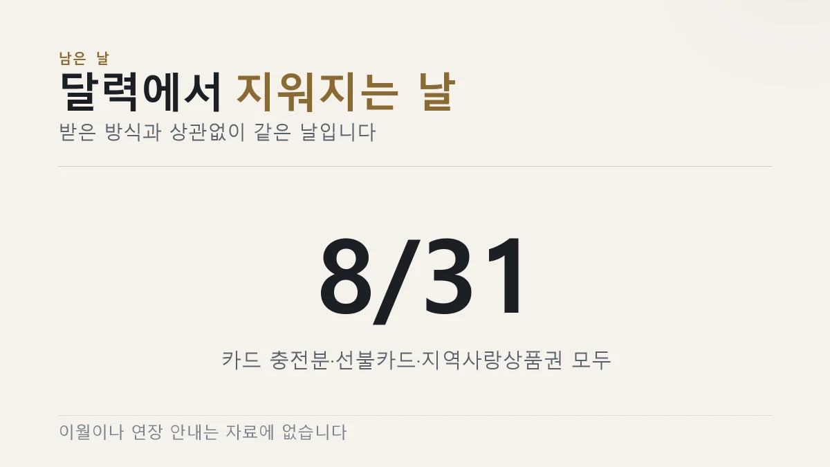 쓰지 않은 잔액은 환불되지 않고 소멸한다