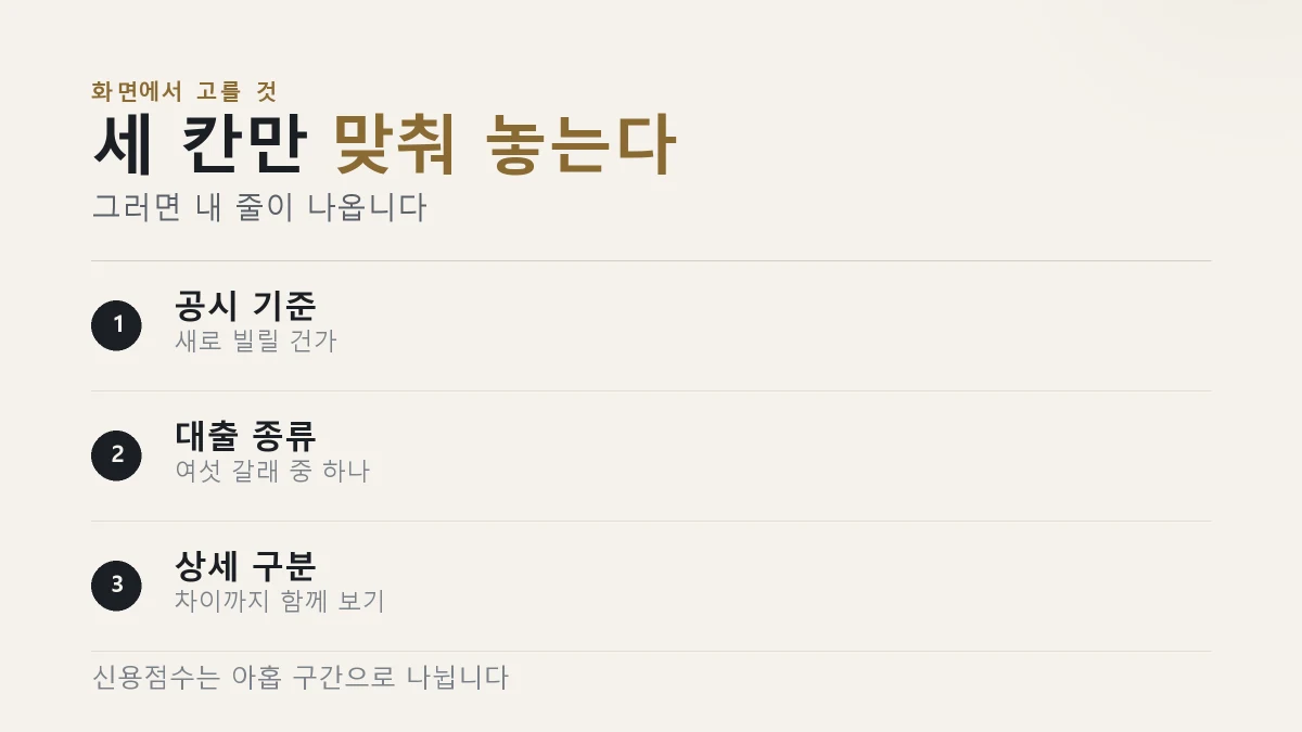 신용점수 구간별로 금리가 나뉘어 공시된다