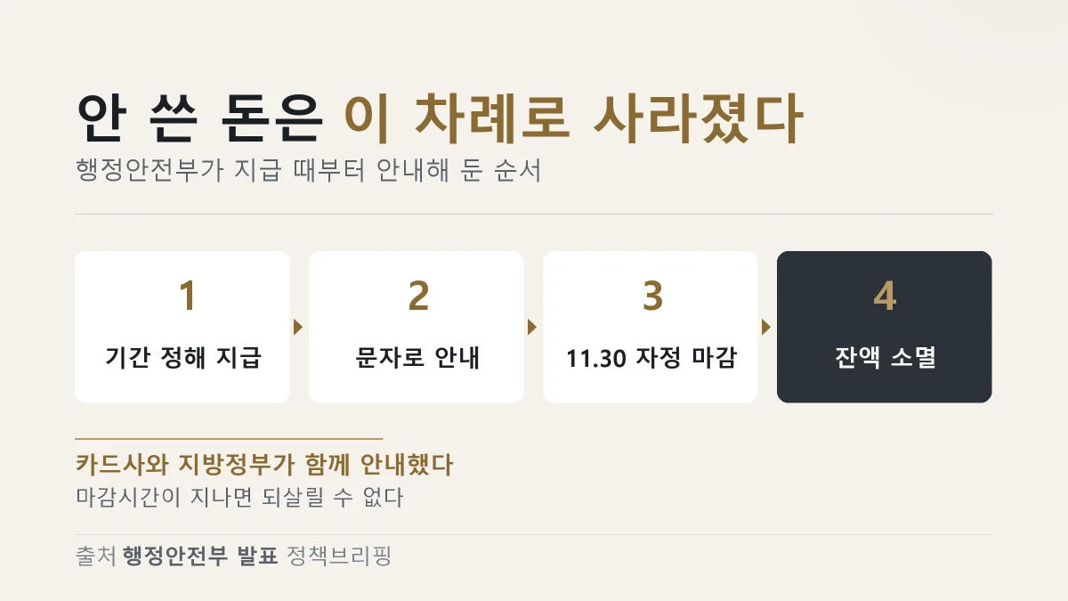 소비쿠폰 잔액이 사라지기까지의 차례
