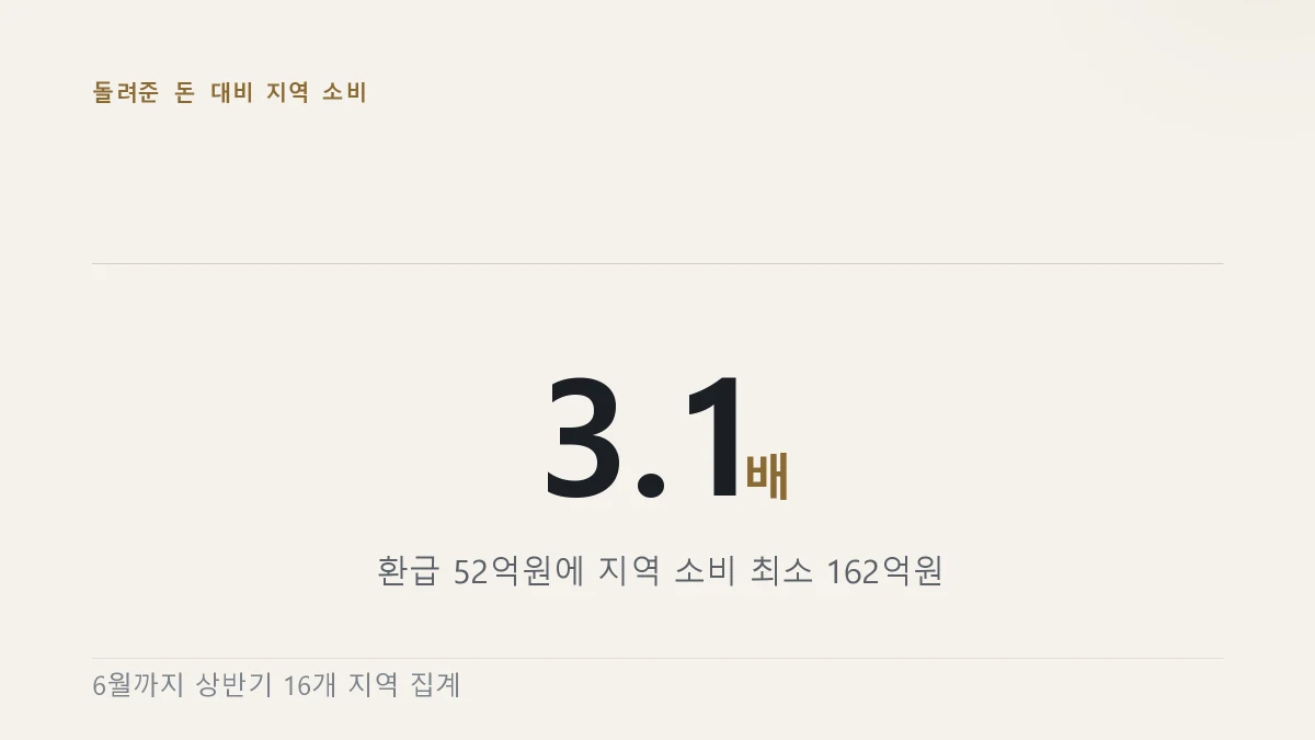 환급액 대비 3.1배의 지역 소비가 생겼다는 것을 보여주는 그림