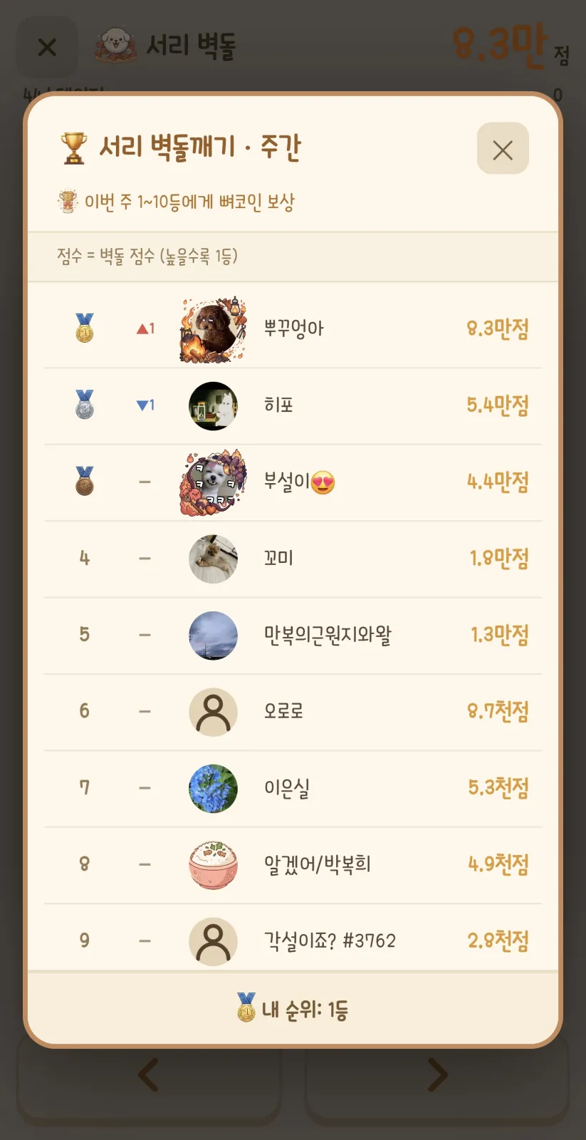 서리 키우기 게임 마감2시간전 4