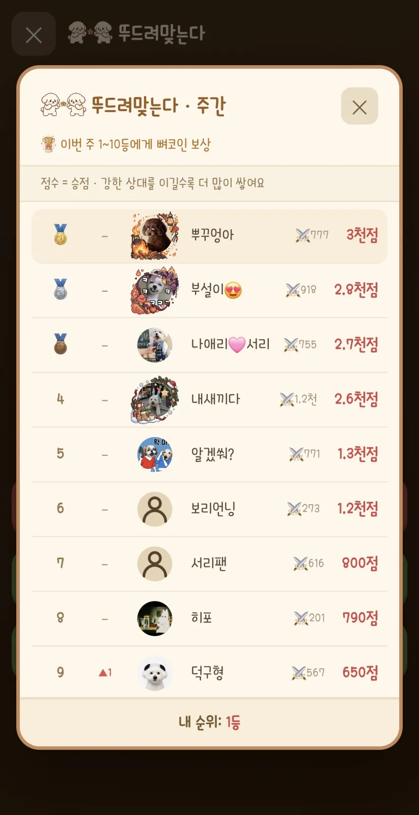 서리 키우기 게임 마감 20분전 2