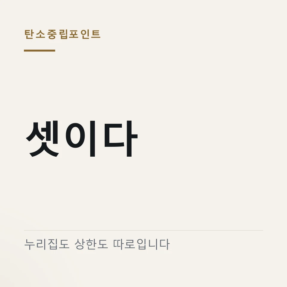 탄소중립포인트는 셋입니다 "에너지는 따로 10만원" 가입만으론 안 쌓입니다