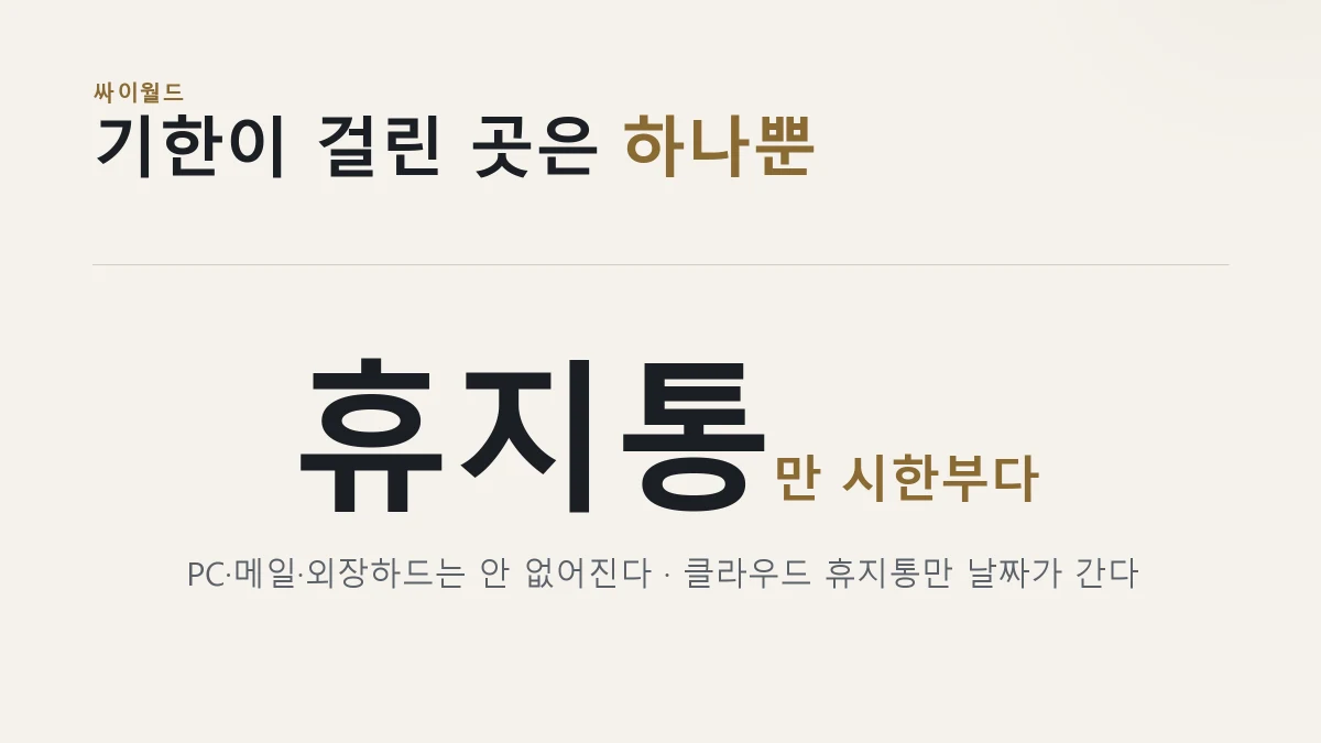 싸이월드 사진 찾기 기한이 걸린 곳 카드