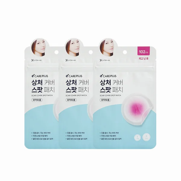 올리브영 케어플러스 상처커버 스팟 패치, 102개입, 3개