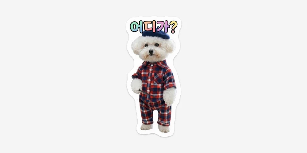 [02774] 서리 어디가 스티커