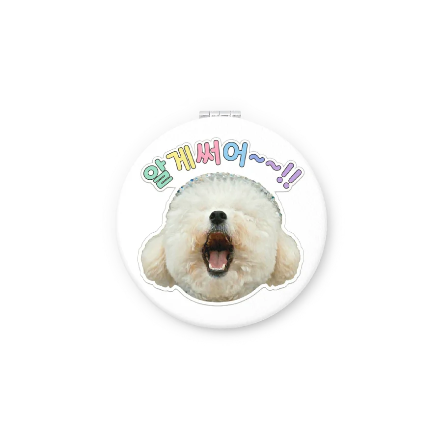 [02851] 서리 휴대용 손거울