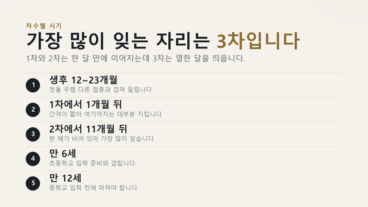 일본뇌염 불활성화 백신 1차부터 5차까지 접종 시기