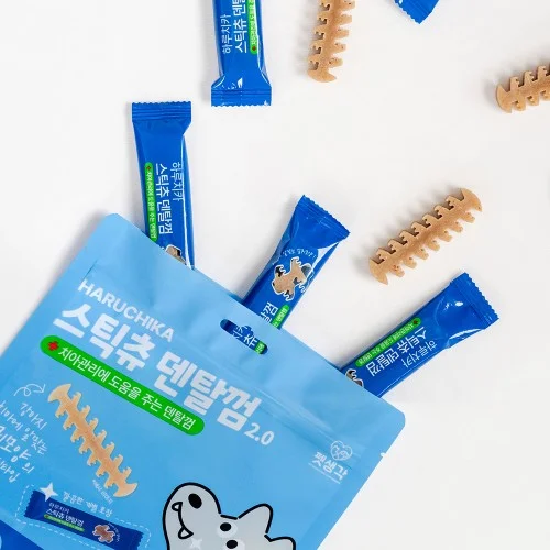 펫생각 하루치카 강아지 덴탈껌 입냄새 치석 제거 양치껌 스틱츄 14p, 168g, 1개