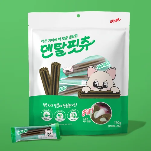 리브펫 덴탈핏츄 강아지껌 덴탈 치석제거 양치껌 170g, 1개