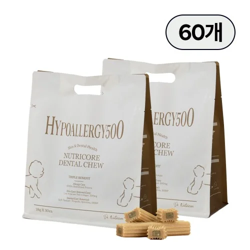 닥터뉴트리코어 하이포알러지500 가수분해덴탈껌 강아지구강케어 540g, 2개