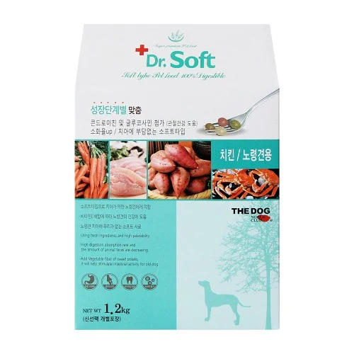 더독 닥터소프트 치킨 강아지 사료 노견용, 1.2kg, 1개