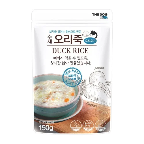 더독 강아지 건강 수제 보양식 오리죽, 150g, 1개