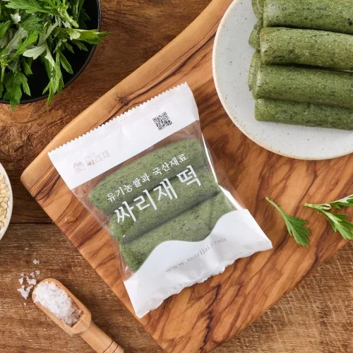 싸리재 쑥떡 [ 쑥현미가래떡 1kg ] 식사대용 개별포장 구워먹는 쑥가래떡