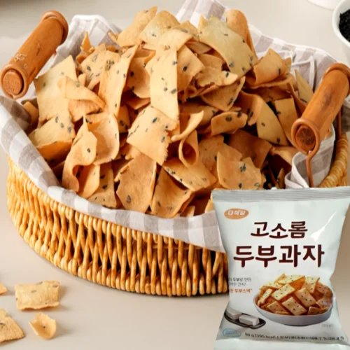 두부과자 수제 바삭 단백질 임산부 건강 구운 미니 간식 4봉지 과자 대용량 콩 뚜부 두부칩 단백칩 다식담