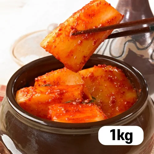 참가득 아삭한 경상도식 석박지 비지미 1kg 맛있는 통무 섞박지 깍두기 무 김장 김치주문