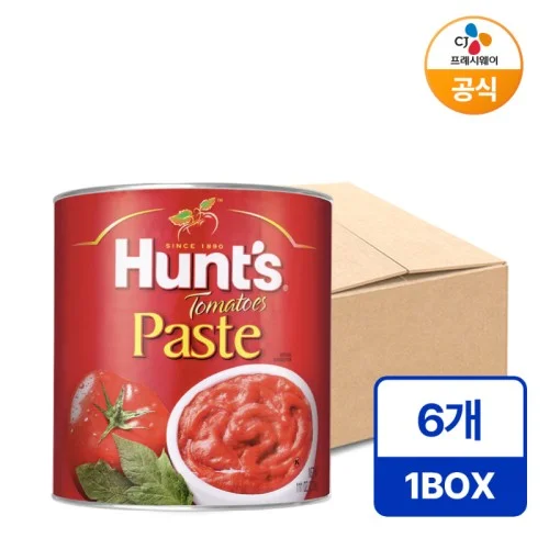 [직수입] 헌트 토마토 페이스트 업소용 대용량 3.15kg, 6개