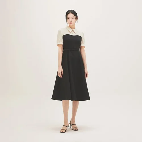 로엠 RE 우븐매칭 롱 원피스(RMOWG23S11) RMOWG25RT1