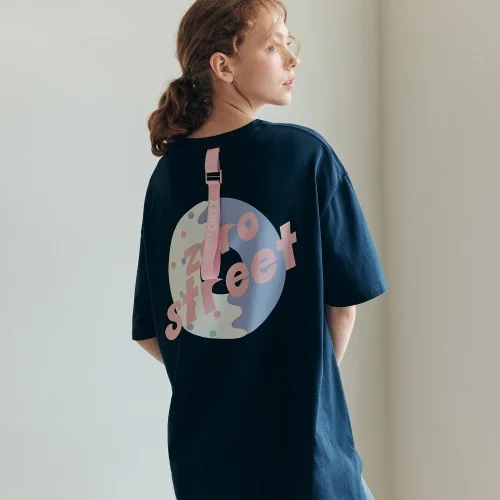 [N배송][제로스트릿][5컬러] 백도넛 스트랩 반팔 티셔츠 BACK DONUT STRAP T-SHIRT