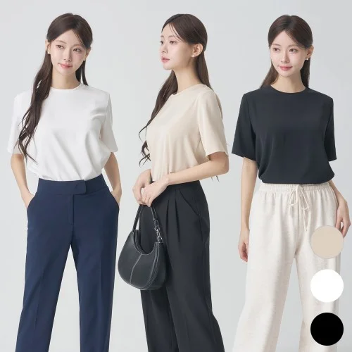 여자반팔블라우스 여름 티셔츠 티블라우스 하객룩 출근룩 [찰랑]