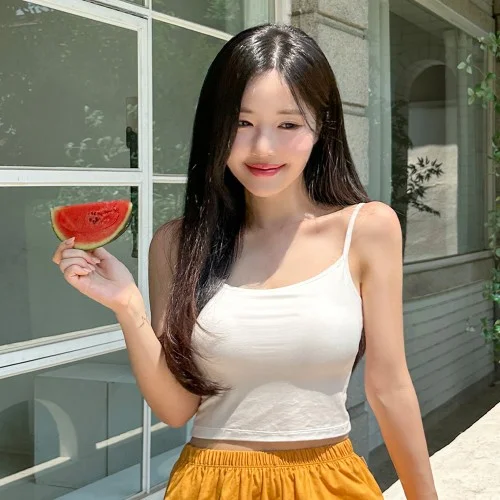 크라시앙 브라프리 에어나시 캡내장 노와이어 민소매 레이어드 얇은끈 나시탑