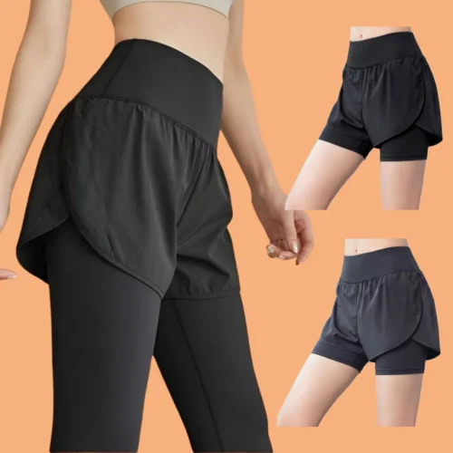 러닝여름레깅스 투인원 부츠컷레깅스 치마 반바지일체형