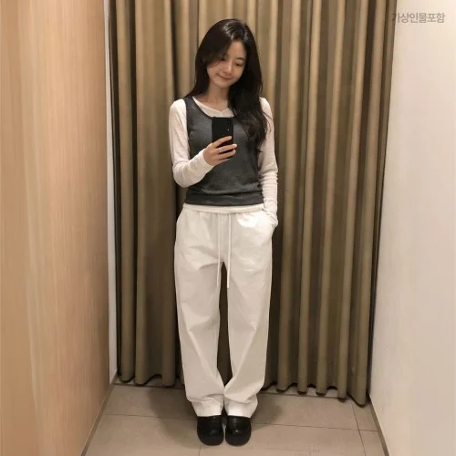 로엠 풀밴딩 와이드 팬츠 RMTWG26R11