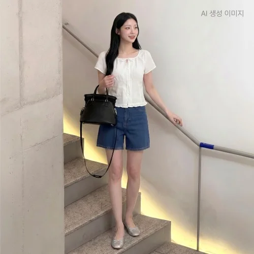로엠 베이직 데님 쇼츠 RMTJG26G11