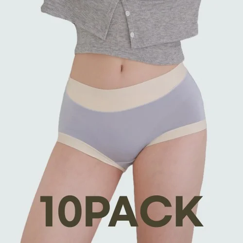 여성 모달 팬티 Y존 편한 여자 속옷 순면 심리스 모들랑팬티 10PACK