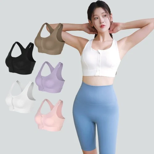 스포츠브라 앞지퍼 후크 하이서포트 헬스 런닝 미니마이저 빅사이즈