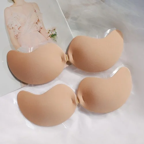 [N배송] 1+1 크라시앙 가슴골메이커 벌어진가슴 모아주는 끈없는 누드브라 비키니 웨딩브라 총 2개