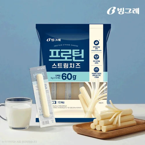 빙그레 프로틴 스트링치즈 10개입 200g 스트링치즈