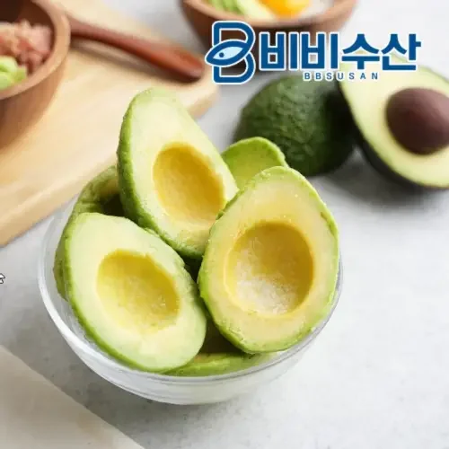 냉동과일 껍질과 씨를 제거한 아보카도 하프컷 1kg