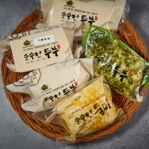 오직 제주콩으로만든 수제두부 5종 320g, 5개