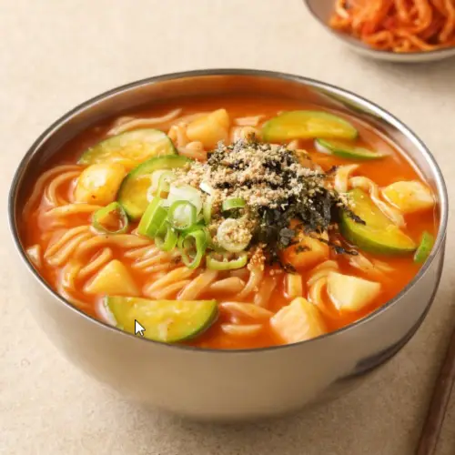 [푸딩팩토리] 푸딩프렙 강릉식 얼큰 장칼국수 400g 특제 소스로 풍부하고 진한 국물