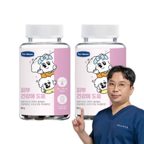 [고양이의 날] 펫또마망 프리미엄 강아지 영양제 면역력 피부 피모 모질 보습, 80g, 2개