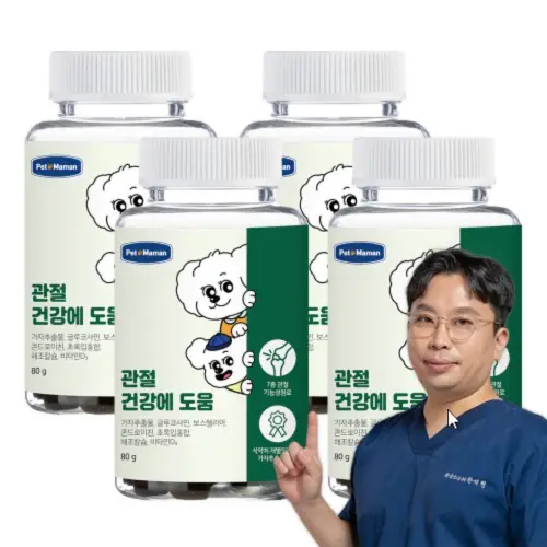 [고양이의 날] 펫또마망 프리미엄 강아지 영양제 면역력 관절 뼈 슬개골 강화, 80g, 4개