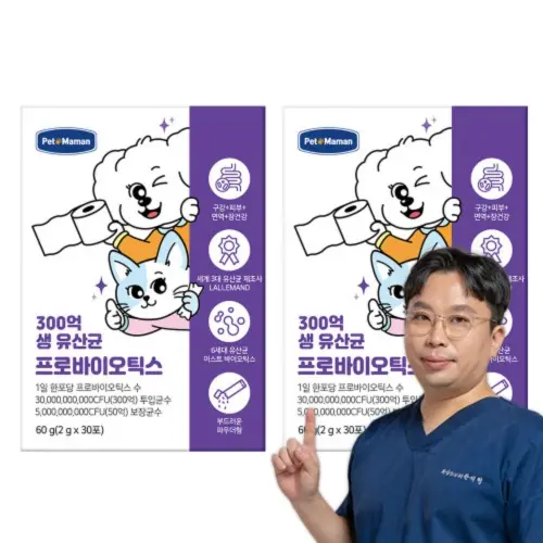 [고양이의 날] 펫또마망 강아지 유산균 프로바이오틱스 30 포 장건강 30포, 2개