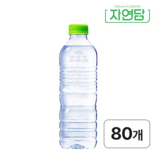 [도착보장] 자연담 먹는샘물 500ml, 80개