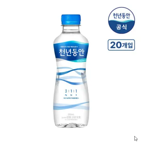 천년동안 해양심층수 미네랄워터 물 350ml, 20개