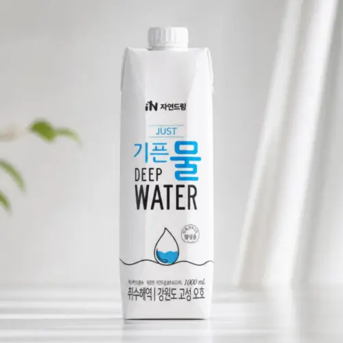 자연드림 JUST 기픈물 생수 종이팩 1000ml 12개입